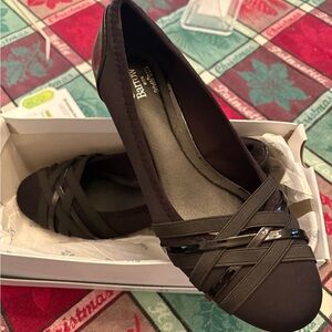 Croft & Barrow Women's Black/flat black wedge shoes